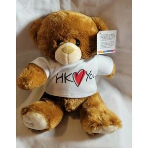 Teddy Bear plush  from Hong Kong Tourism Board HK Loves You Red Heart Unique NWT